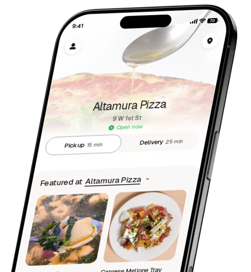 Altamura Pizza app preview